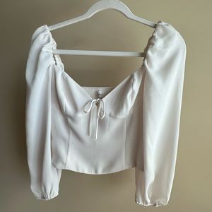 Aritzia Wilfred Novella Blouse in Light Birch